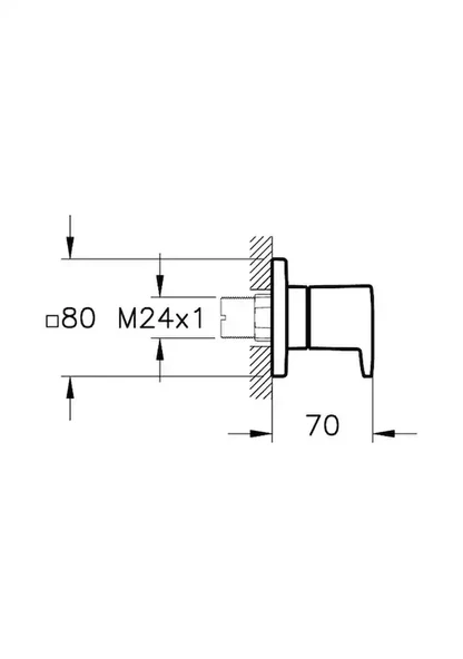Artema Root Square A4272926 Ankastre Stop Valf, Sıva Üstü, Bakır - 2