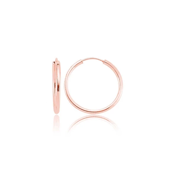 ​Gümüş Rose Kaplama Halka Küpe ürün görseli