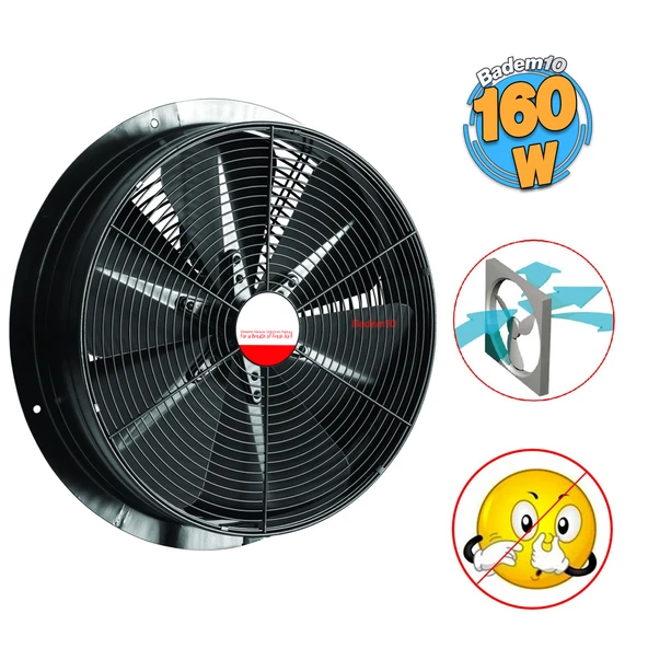 Havalandırma Aspiratörü Fanı 160 W Kirli Hava Kötü Koku Tahliye Metal Fan Vantilatör 350 mm - 6