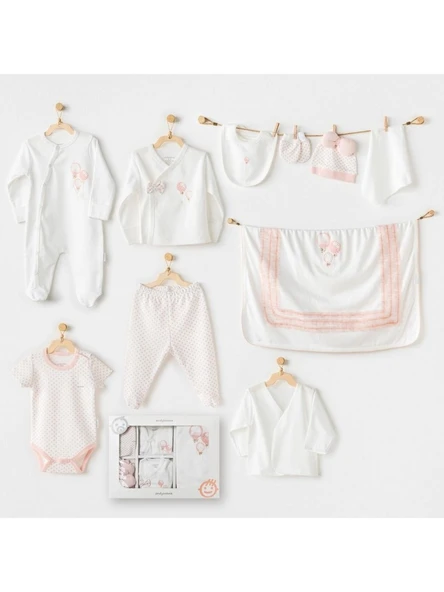 Andy Wawa Bebek Newborn Set Pink Bloons 10 Parça Hastane Çıkışı AC25551