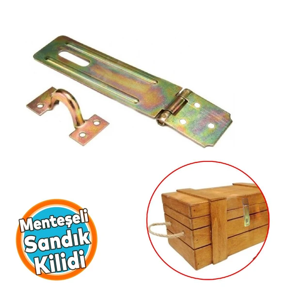 Sandık Kutu Askısı Menteşeli 25'Lik Kilit Tosba Kilit Asma Kilit Aparatı