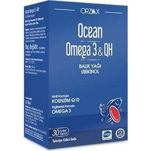 Ocean Omega 3 & QH Takviye Edici Gıda 30 Kapsül ürün görseli