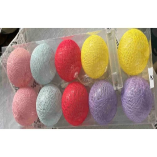 2m 10'lu Işıklı Renkli Top Dekoratif Süs Pilli - Resim 3