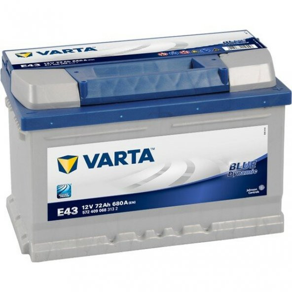 Varta Blue Dynamic E43 Alçak 12 V 72 Ah 680CCA Akü