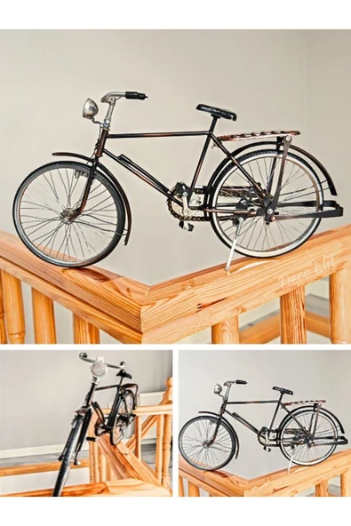 Koleksiyonluk İthal Bisiklet Metal Tasarım 44CM Koleksiyonluk 44 cm Metal El Yapımı Bisiklet Detaylı