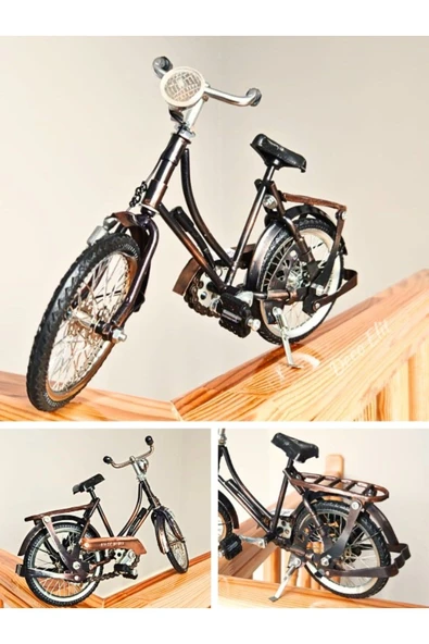 Koleksiyonluk 27 cm Metal El Yapımı Bisiklet Detaylı Koleksiyonluk İthal Bisiklet Metal Tasarım 27CM - 2