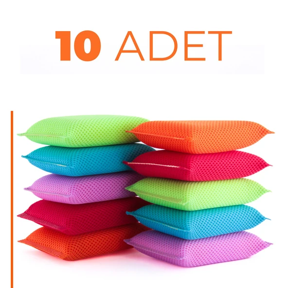 Petek Dokulu Bulaşık Süngeri Sihirli Pratik Sünger - 10 Adet