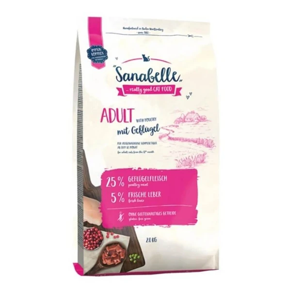 Sanabelle Taze Kümes Hayvanlı Yetişkin Kedi Maması 2 kg