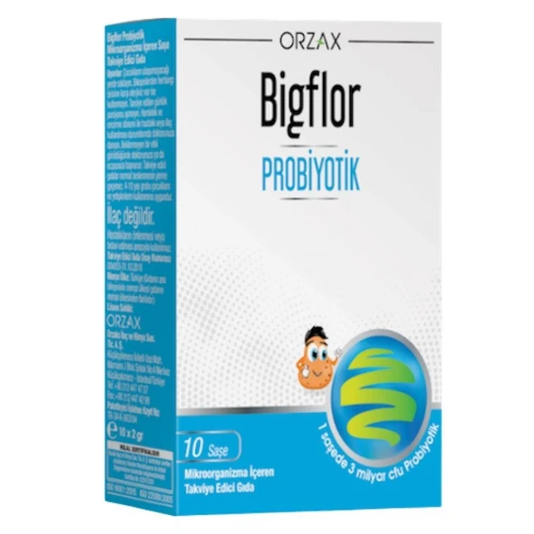 Orzax Bigflor Probiyotik & Prebiyotik 10 Saşe ürün görseli