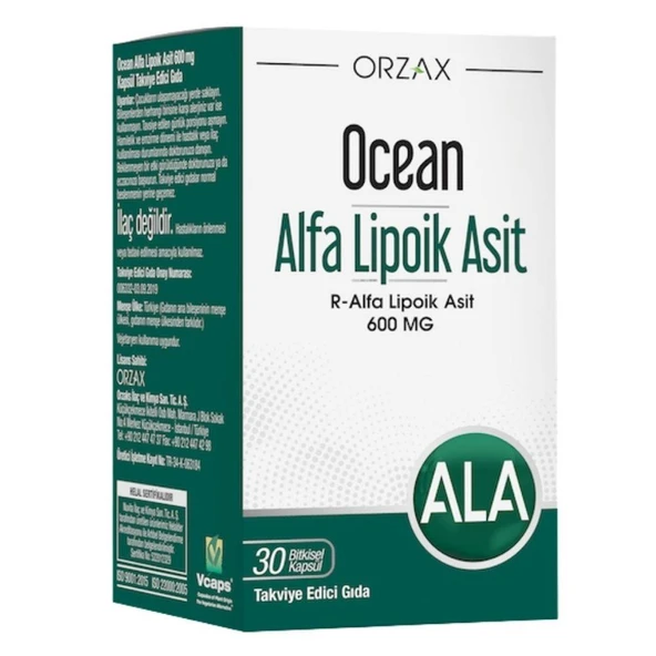 Orzax Ocean Alfa Lipoik Asit 600 mg 30 Tablet - Resim 2