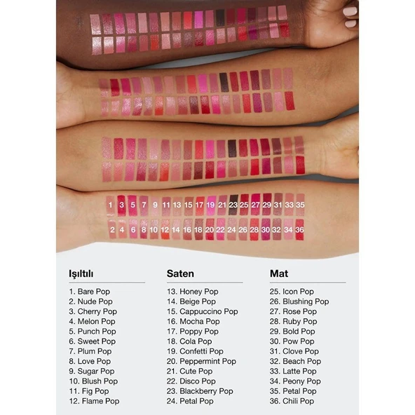 Clinique Pop Longwear Ruj - Sugar Pop - Resim 3