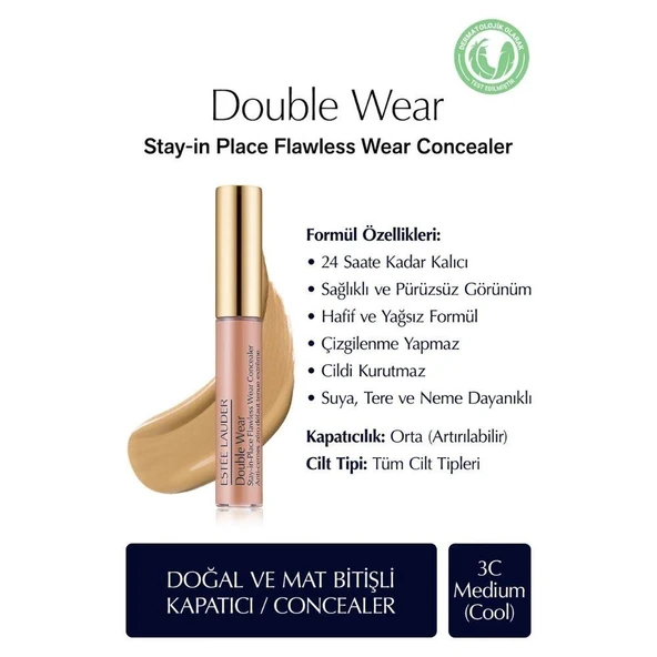 Estee Lauder Double Wear Flawless Wear Concealer Spf 10 3C Medium - 2