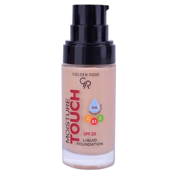 Golden Rose Moisture Touch Liquid Fondöten SPF 20 102 30ml - 2