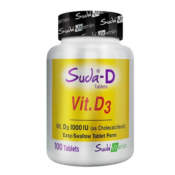 Suda Vitamin Vitamin D3 İçeren Takviye Edici Gıda 100 Tablet