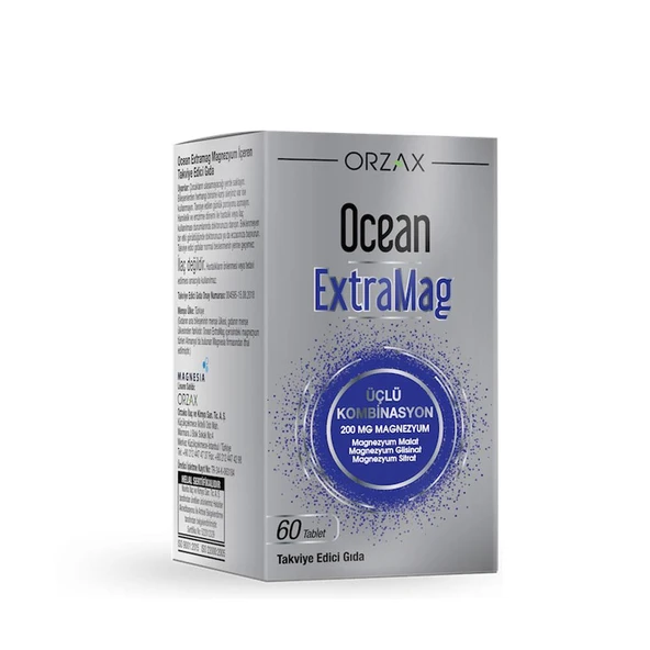 Orzax Ocean ExtraMag Üçlü Kombiasyon 60 Tablet ürün görseli
