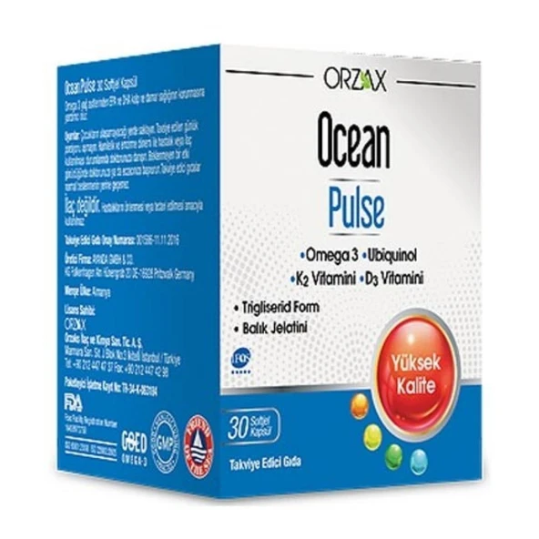 Ocean Pulse Balık Yağı 30 Kapsül