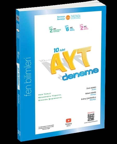 ÜçDörtBeş Yayınları AYT 10’lu Fen Bilimleri Deneme Yeni