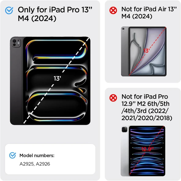 Spigen iPad Pro 13" (2024) Kılıf Air Skin Pro Gray - 5
