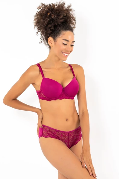 Miorre Push-Up Dolgulu Dantel Detaylı Sütyen Takım - 3