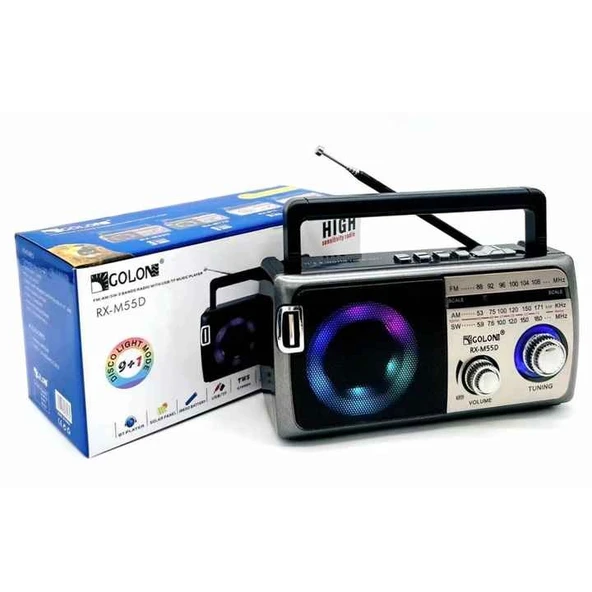 Concord RX-M55D Rgb Işıklı Nostaljik Radyo Bluetooth Hoparlör - 2