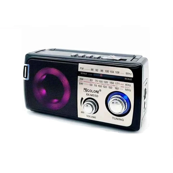 Concord RX-M55D Rgb Işıklı Nostaljik Radyo Bluetooth Hoparlör
