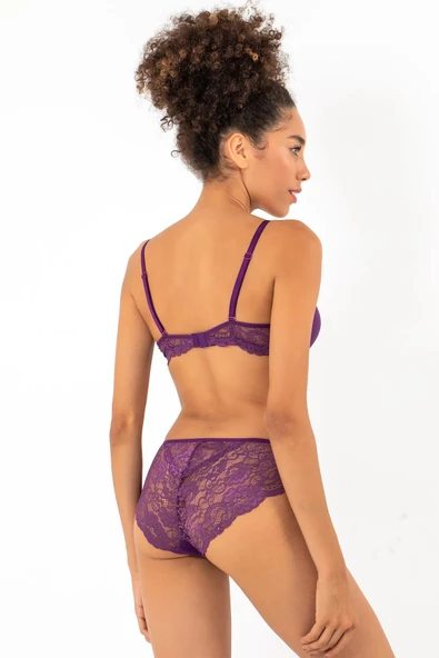 Miorre Push-Up Dolgulu Dantel Detaylı Sütyen Takım - 5