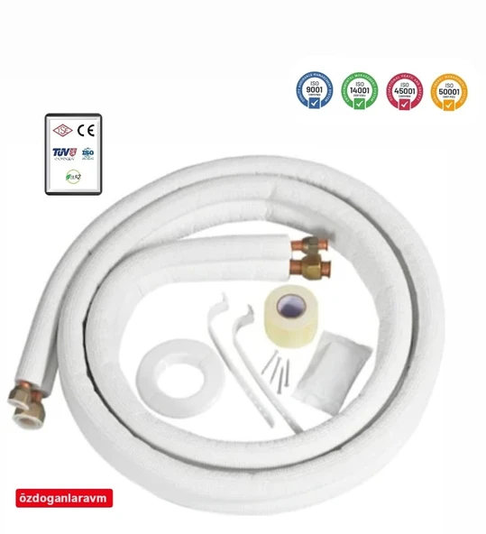 İNVERTER  9000 ve 12000 Btu Klima Montaj Seti Kiti 1/4 - 3/8 3 Metre - 2