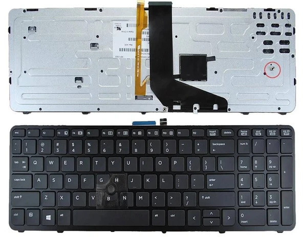 Hp ZBook 15 G1 Uyumlu Notebook Klavyesi - Siyah - TR - Backlit