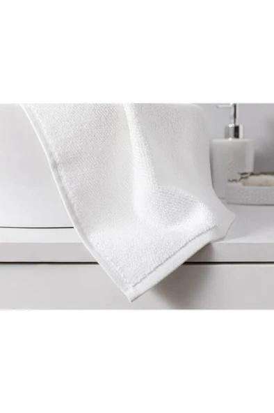 Nevresim Dünyası Otel Tipi 6'lı 50x90 Yüz Havlusu Beyaz - 3