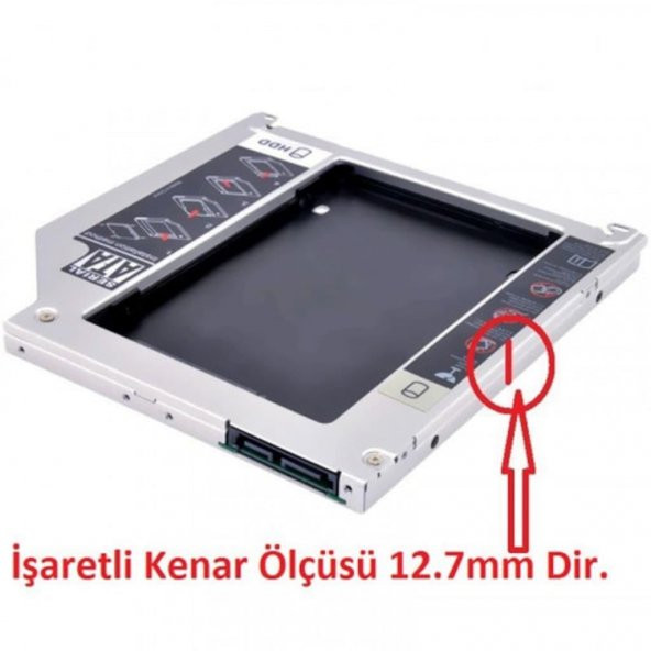 Ancheyn 12.7mm HDD Caddy DVD SSD Kutu Sata CD Kızak İkinci Harddisk Laptop Notebook 4717 - 4
