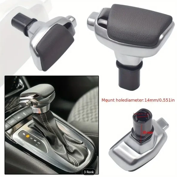 Cruze Astra Insignia Captiva (audi Model) Düz Siyah Otomatik Vites Topuzu İTHAL ÜRÜN - 5