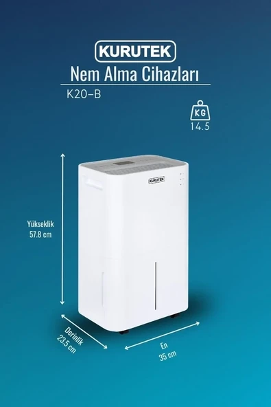 Kurutek KT20B Ev Tipi Nem Alma & Hava Temizleme Cihazı - 3