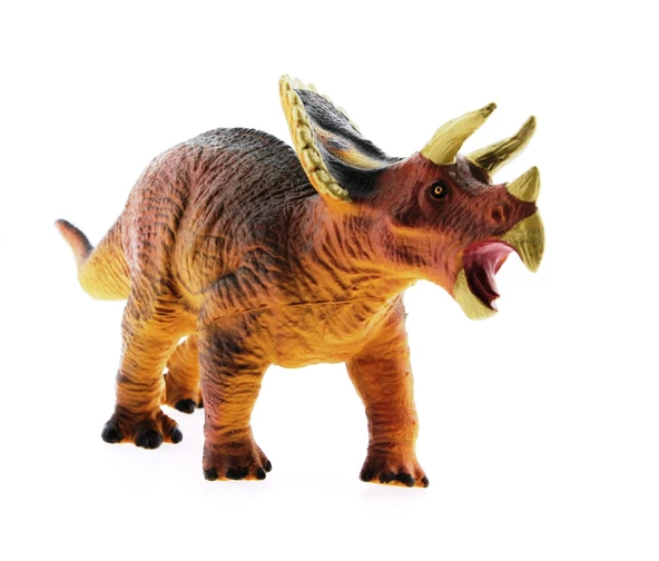 Yumuşak Plastik Dinozor Figür - Triceratops - 5