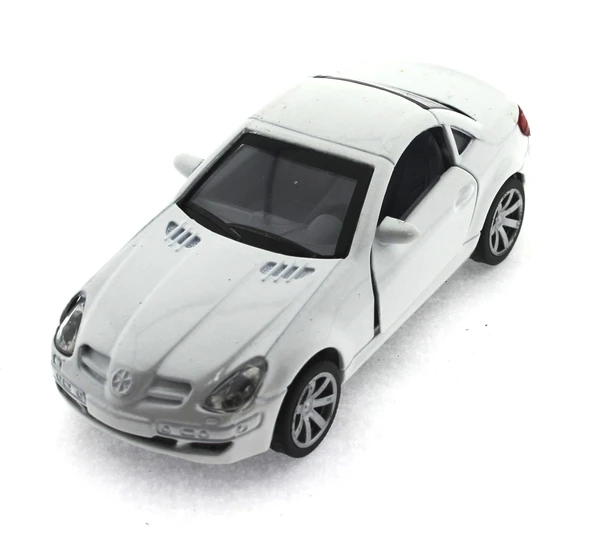 Çek Bırak Mercedes Benzeri Beyaz Metal Araba - Resim 5