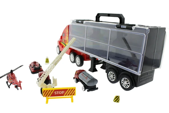 Taşınabilir Die Cast Metal Araçlı İtfaiye Kamyonu - 3