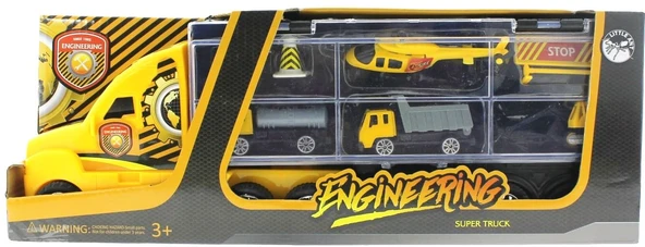 Taşınabilir Die Cast Metal Araçlı İnşaat Kamyonu - 7