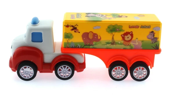 Çek Bırak Mini Sevimli Sarı Tır - Resim 2