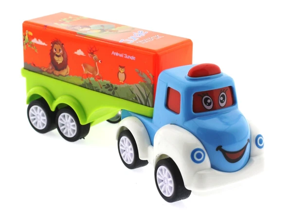 Çek Bırak Mini Sevimli Turuncu Tır ürün görseli 1