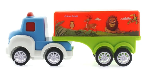 Çek Bırak Mini Sevimli Turuncu Tır - Resim 2