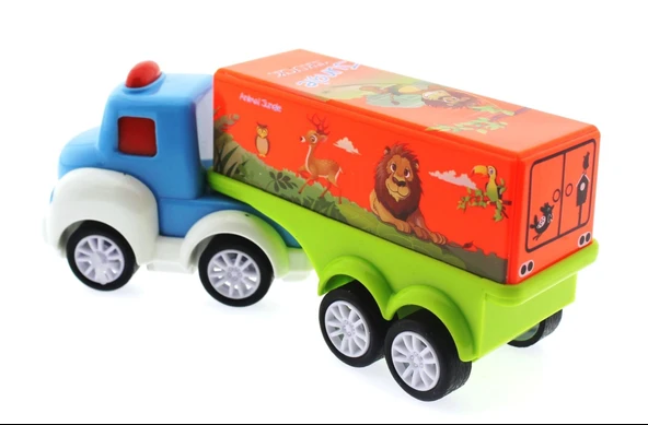 Çek Bırak Mini Sevimli Turuncu Tır - Resim 4