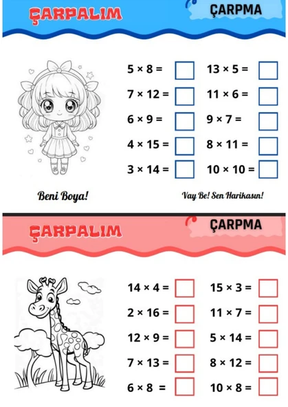 Birinci, İkinci ve Üçüncü Sınıflar İçin Süper Matematik (ÇARP-BOYA) - Resim 3