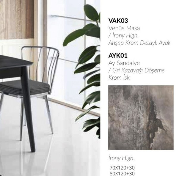 Venus Masa Irony Ay Sandalye Kaz Ayağı - 4