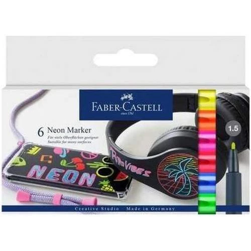 Faber-Castell Neon Markör 6'lı Set
