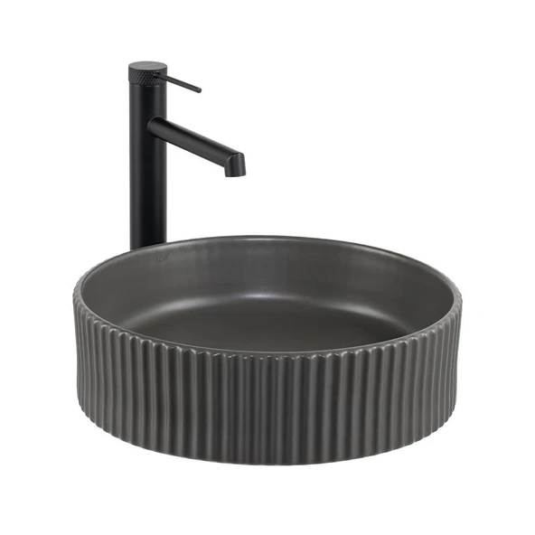 LENA TEZGAHÜSTÜ LAVABO (MAT FÜME) E-W1001MF