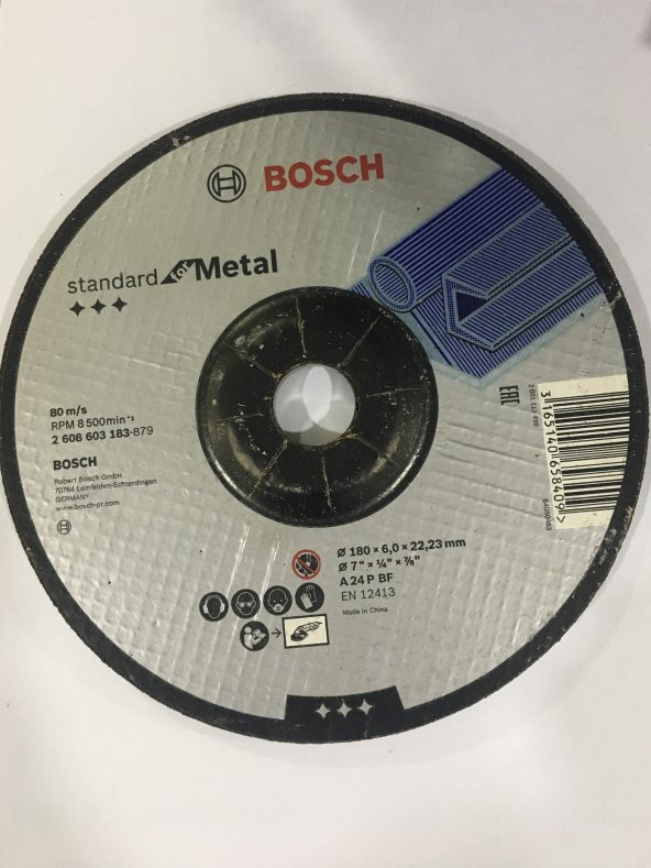 BOSCH 180*6 STANDART METAL TAŞLAMA 2608603183 (Tarih V08/2018) - 2
