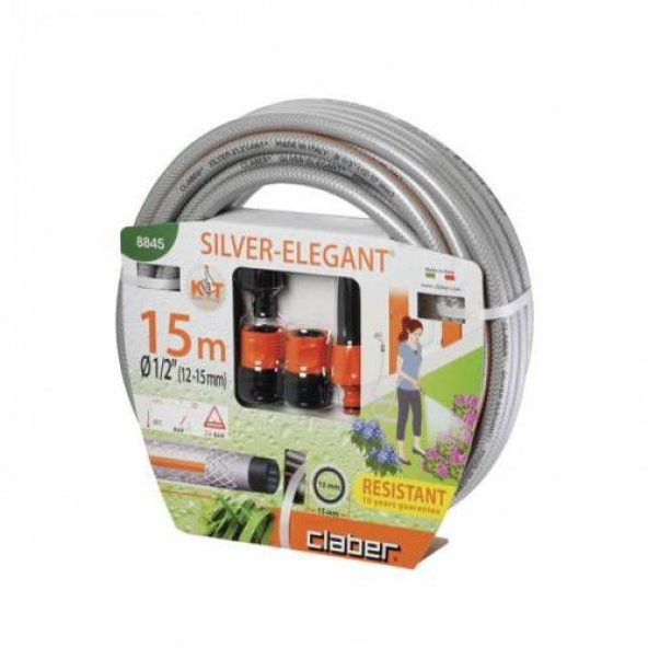 Claber 8845 SILVER ELAGANT KİT 15 MT.HORTUM VE SULAMA SETİ - 1