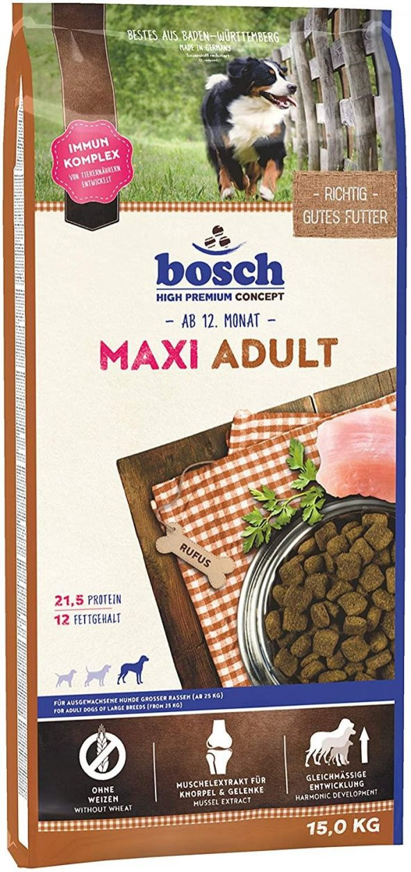 Bosch Kuzulu Yetişkin Maxi Köpek Maması 15 Kg