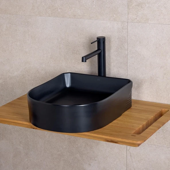 LENA TEZGAHÜSTÜ LAVABO (MAT SİYAH) EH-5110MS - 2