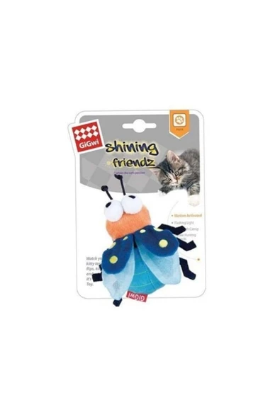 Gigwi Catnipli Işıklı Arı Peluş Kedi Oyuncağı 9 Cm