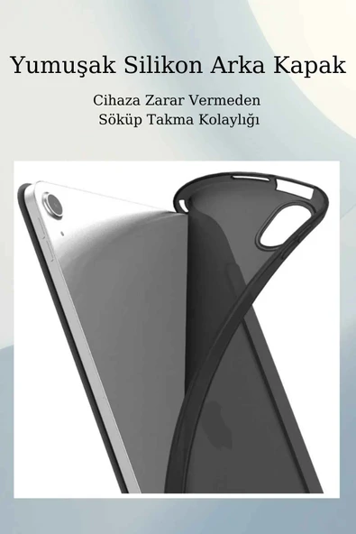 Apple iPad 11. Nesil Uyumlu 11 inç Kalem Bölmeli Standlı Fuchsia Tri Folding Tablet Kılıfı - Resim 11